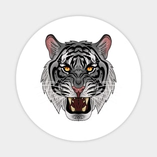 White Tiger Magnet